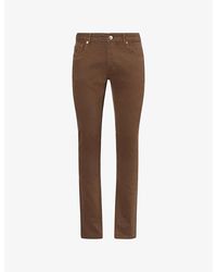 Corneliani - Regular-Fit Tapered-Leg Cotton Chino Trousers - Lyst