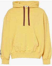 Lanvin - Curb-lace Brand-embroidered Cotton-jersey Hoody X - Lyst