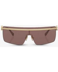 Miu Miu - Mu 50zs Irregular-frame Metal Sunglasses - Lyst
