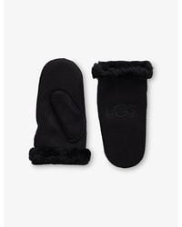UGG - Logo-Embroidered Sheepskin Mittens - Lyst