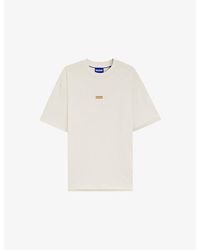 HUGO - Logo-Print Relaxed-Fit Cotton-Jersey T-Shirt - Lyst