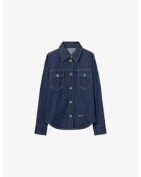 Claudie Pierlot - Long-Sleeved Chest-Pocket Denim Shirt - Lyst