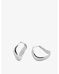 Monica Vinader - Swirl Medium Sterling- Hoop Earrings - Lyst