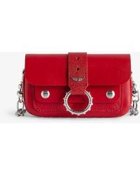 Zadig & Voltaire - Kate Stud-embellished Leather Wallet Bag - Lyst