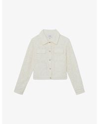 Reiss - Lori Flap-Pocket Lace Jacket - Lyst