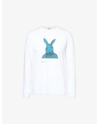 Bella Freud - Mythological Bunny Graphic-print Organic-cotton T-shirt - Lyst