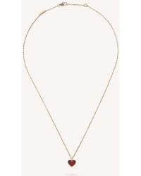 Van Cleef & Arpels - Sweet Alhambra Gold And Carnelian Necklace - Lyst
