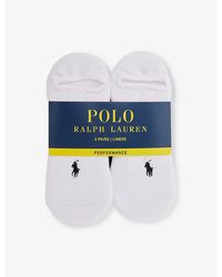 Polo Ralph Lauren - Performance Logo-embroidered Pack Of Six Stretch-cotton Blend Socks - Lyst