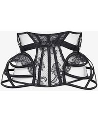 Agent Provocateur - Rozlyn Lace-embroidered Woven Waspie X - Lyst
