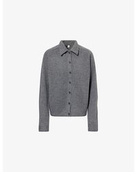 TOTEME - Classic-Collar Cashmere Cardigan - Lyst