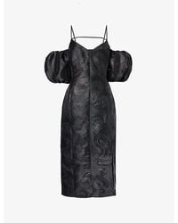 Stine Goya - Ditta Metallic- Recycled Polyester-blend Midi Dress - Lyst
