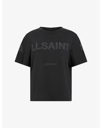 AllSaints - Lisa Logo-print Relaxed-fit Organic-cotton T-shirt - Lyst
