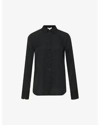 Vince - Long-Sleeved Slim-Fit Stretch-Silk Shirt - Lyst