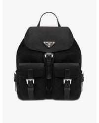 Prada - Logo-Plaque Polyamide Backpack - Lyst