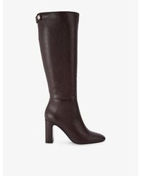 Carvela Kurt Geiger - Jackpot Wide-Fit Faux-Leather Heeled Knee-High Boots - Lyst