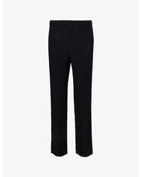 Homme Plissé Issey Miyake - Pleated Elasticated-waistband Tapered-leg Regular-fit Knitted Trousers - Lyst