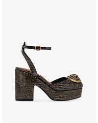 Kurt Geiger - Chelsea Faux-Suede Platform Heels - Lyst