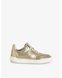 Zadig & Voltaire - Wings Metallic-Leather Low-Top Trainers - Lyst