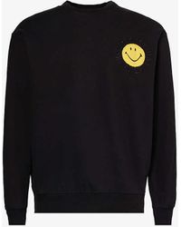 Market - Smiley-appliqué Crewneck Cotton-jersey Sweatshirt X - Lyst
