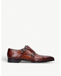 Magnanni - Burnished Leather Double Monk-strap Shoes - Lyst