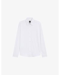 BOSS - Classic-Collar Slim-Fit Stretch-Woven Shirt - Lyst