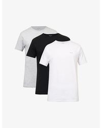 Paul Smith - Short-sleeved Crewneck Pack Of Three Organic Cotton-jersey T-shirts - Lyst