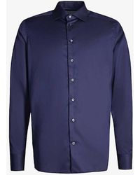 Eton - Signature Pleated-cuff Regular-fit Cotton-twill Shirt - Lyst