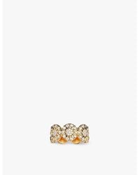 Apm Monaco - Soleil 18Ct-Plated Metal Alloy And Zirconia Ring - Lyst