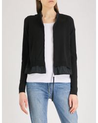 Moncler Zipped Knitted Top - Black