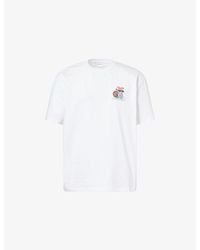 Les Deux - Cole Table Crewneck Cotton-Jersey T-Shirt - Lyst