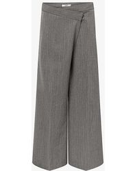 Lovechild 1979 - Tabitha Asymmetric-waistband Straight-leg Mid-rise Stretch Woven Trousers - Lyst