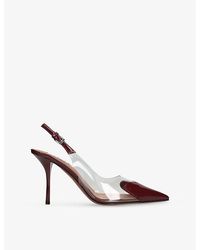 Alaïa - Coeur 90 Heart-Shaped Patent-Leather Heeled Slingbacks - Lyst