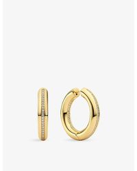 Sif Jakobs - Palermo Medio 18Ct- Plated Sterling- And Cubic Zirconia Hoop Earrings - Lyst