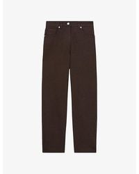Reiss - Selin Mid-Rise Straight-Leg Denim Jeans - Lyst