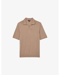 Reiss - Duchie Open-Collar Merino-Wool Polo - Lyst