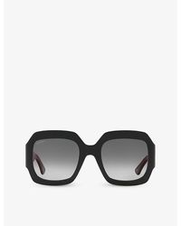 Cartier - Ct0434s Butterfly-frame Acetate Sunglasses - Lyst