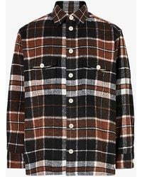 AllSaints - Caribou Checked Oversized-fit Woven Shirt - Lyst