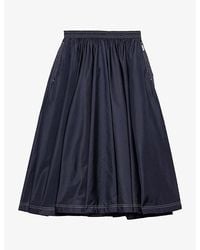 Prada - Light Re-Nylon Full Midi Skirt - Lyst