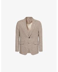 Hackett - Glen Check Cotton-Linen Blazer - Lyst