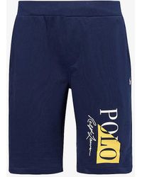 Polo Ralph Lauren - Logo Text-print Cotton-blend Jersey Short - Lyst