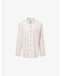 ME+EM - Stripe Boyfriend Cotton Shirt - Lyst