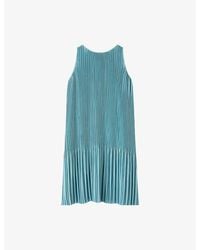 JOSEPH - Rida Plissé Satin Mini Dress - Lyst