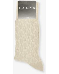 FALKE - Classic Tale Logo-print Cotton-blend Knitted Socks - Lyst