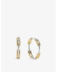 Monica Vinader - Signature Link 18Ct Vermeil Hoop Earrings - Lyst