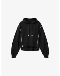 AllSaints - Ciara Side-Zip Relaxed-Fit Cotton Hoody - Lyst