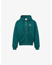 CASABLANCA - Classic Zip-Up Cotton-Jersey Hoody - Lyst