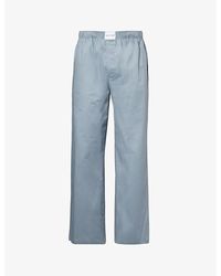 Calvin Klein - Brand-patch Slip-pocket Recycled Cotton-blend Pyjama Bottoms X - Lyst