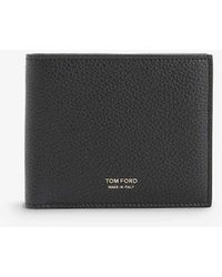 Tom Ford - Brand-print Bi-fold Leather Wallet - Lyst