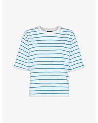 Whistles - Stripe Relaxed-Fit Cotton T-Shirt - Lyst