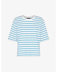 Whistles - Stripe Relaxed-fit Organic-cotton T-shirt - Lyst